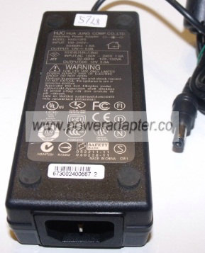 HJC HASU12FB AC ADAPTER 12VDC 5A NEW 2.5 x 5.5 x 11 mm HJC HASU12FB AC ADAPTER 12VDC 5A NEW 2.5 x 5.5 x 11 mm