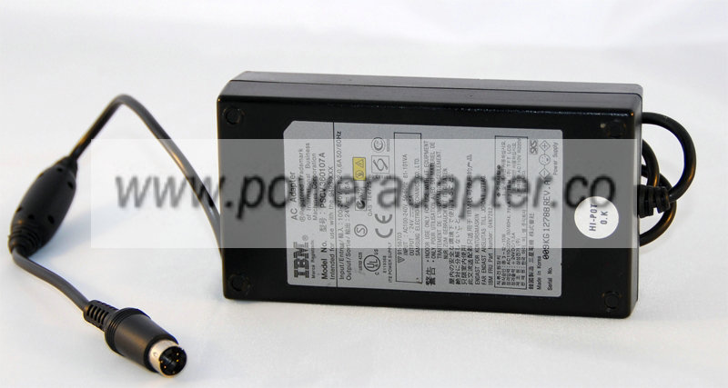 IBM PSCV360107A AC ADAPTER 24VDC 1.5A NEW 5 Pin Mini Din IBM PSCV360107A AC ADAPTER 24VDC 1.5A NEW 5 Pin Mini Din