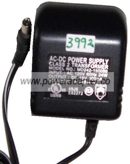 AC-DC Power Supply MD242-150080 15VDC 800mA Used (-) 2.1x5.5mm AC-DC Power Supply MD242-150080 15VDC 800mA Used (-) 2.1x5.5mm