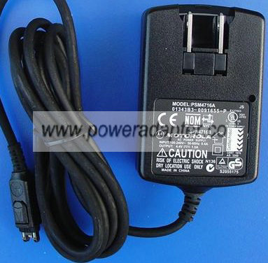 MOTOROLA PSM4716A AC POWER SUPPLY DC 4.4V 1.5A PHONE CHARGER SPN MOTOROLA PSM4716A AC POWER SUPPLY DC 4.4V 1.5A PHONE CHARGER SPN