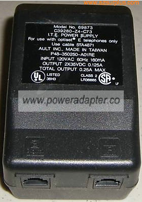 SIEMENS 69873 S1 AC Adapter Optiset ROLM Optiset E Power Supply SIEMENS 69873 S1 AC Adapter Optiset ROLM Optiset E Power Supply