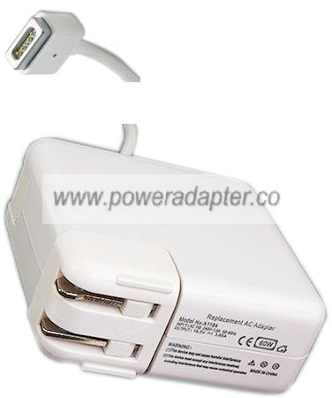 Finecom A1184 AC Adapter 16.5Vdc 3.65A 5Pin Magsafe Replacement Finecom A1184 AC Adapter 16.5Vdc 3.65A 5Pin Magsafe Replacement