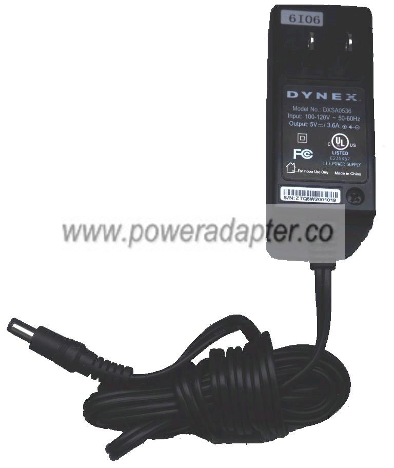DYNEX DXSA0536 AC DC ADAPTER 5V 3.6A POWER SUPPLY DYNEX DXSA0536 AC DC ADAPTER 5V 3.6A POWER SUPPLY