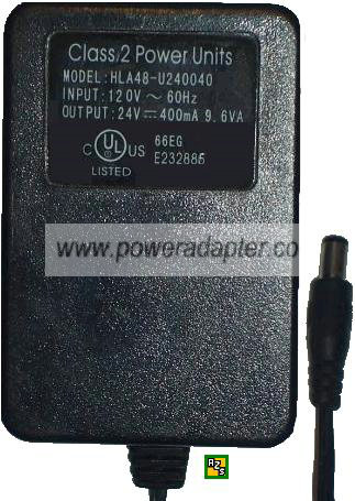 HLA48-U240040 AC DC ADAPTER 24V 400MA POWER SUPPLY HLA48-U240040 AC DC ADAPTER 24V 400MA POWER SUPPLY