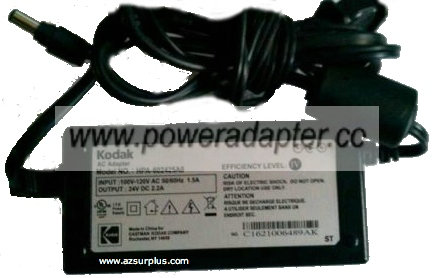 Kodak HPA-602425A0 AC ADAPTER 24VDC 2.2A Easyshare Dock Printer Kodak HPA-602425A0 AC ADAPTER 24VDC 2.2A Easyshare Dock Printer
