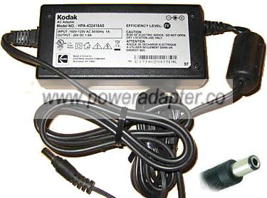 Kodak HPA-432418A0 AC ADAPTER 24VDC 1.8A Easyshare Dock Printer Kodak HPA-432418A0 AC ADAPTER 24VDC 1.8A Easyshare Dock Printer