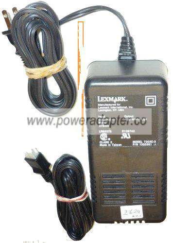 Lexmark 7202C-3 AC ADPTER 5VDC 1.5A 3Pin Printer 1333561 POWER M Lexmark 7202C-3 AC ADPTER 5VDC 1.5A 3Pin Printer 1333561 POWER M
