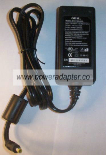 OEM SYS1102-2005 AC ADAPTER 5Vdc 4A -( )- 2x5.5mm POWER SUPPLY OEM SYS1102-2005 AC ADAPTER 5Vdc 4A -( )- 2x5.5mm POWER SUPPLY