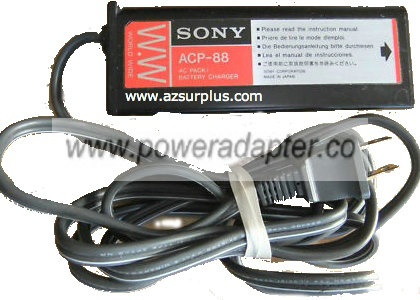 SONY ACP-88 AC PACK 8.5V 1A VTR 1.2A BATT POWER ADAPTER BATTERY SONY ACP-88 AC PACK 8.5V 1A VTR 1.2A BATT POWER ADAPTER BATTERY