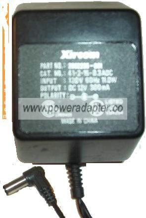 XIRCOM 2002236-001 AC ADAPTER 12VDC 300MA POWER SUPPLY XIRCOM 2002236-001 AC ADAPTER 12VDC 300MA POWER SUPPLY