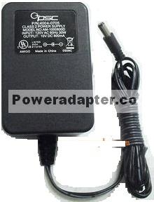 Amigo PSC AM-1000800D AC Adapter 10VDC 800mA (-) 2x5.5mm Datal Amigo PSC AM-1000800D AC Adapter 10VDC 800mA (-) 2x5.5mm Datal