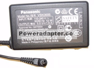 Panasonic VSK0695 AC ADAPTER 5VDC 1.6A SWITCHING POWER SUPPLY fo Panasonic VSK0695 AC ADAPTER 5VDC 1.6A SWITCHING POWER SUPPLY fo