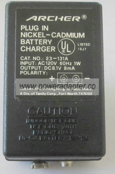 ARCHER 23-131A AC ADAPTER 8.1VDC 8mA Neew Direct Wall Mount Plug ARCHER 23-131A AC ADAPTER 8.1VDC 8mA new Direct Wall ARCHER 23-131A AC ADAPTER 8.1VDC 8mA Neew Direct Wall Mount Plug ARCHER 23-131A AC ADAPTER 8.1VDC 8mA new Direct Wall
