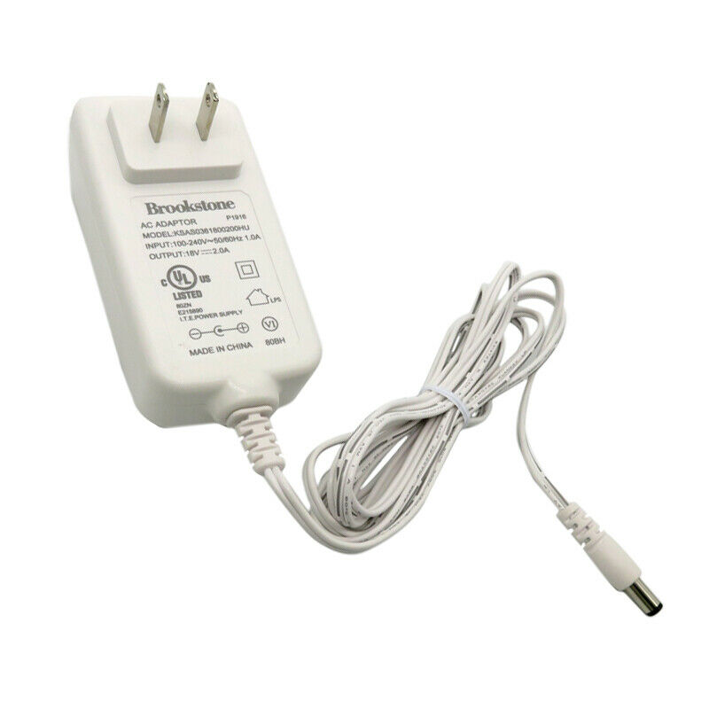 Brookstone KSAS0361800200HU 18V 2A Charger Power Supply Adapter 5.5*3mm White Model: KSAS0361800200HU Country/Region Brookstone KSAS0361800200HU 18V 2A Charger Power Supply Adapter 5.5*3mm White Model: KSAS0361800200HU Country/Region