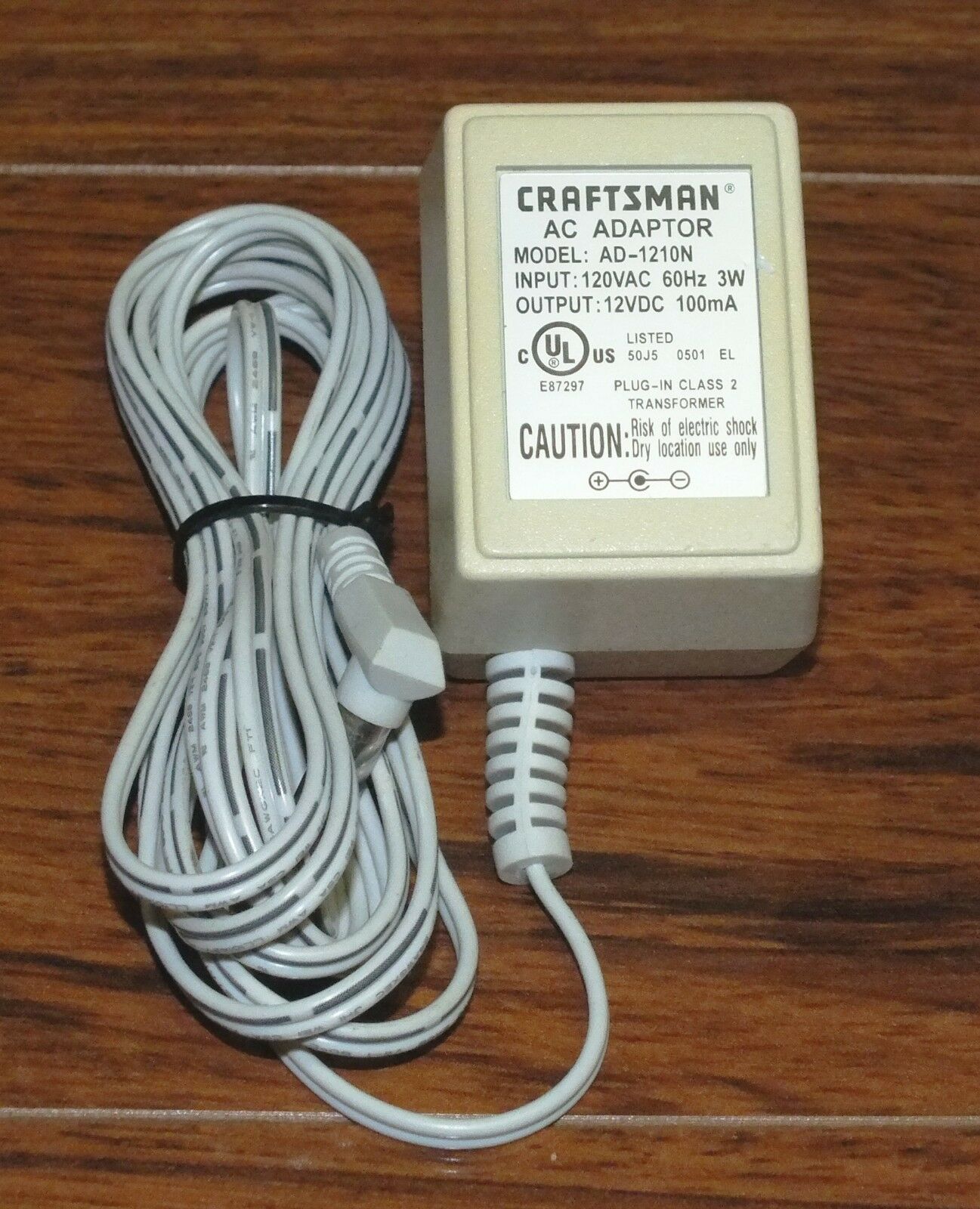 Craftsman (AD-1210N) AC Adaptor Plug In Class 2 Transformer Power Supply! 12VDC Country/Region of Manufacture: Unkno Craftsman (AD-1210N) AC Adaptor Plug In Class 2 Transformer Power Supply! 12VDC Country/Region of Manufacture: Unkno