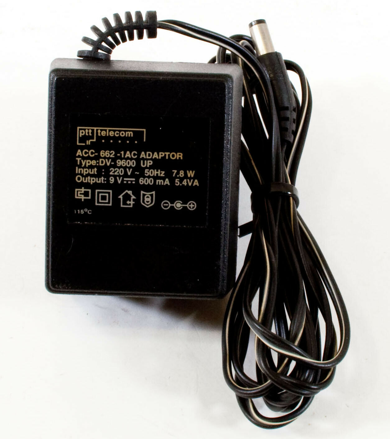 PTT Telecom ACC-662-1AC AC Adapter 9V 600mA Original Power Supply Europlug G938 Output Current: 600 mA MPN: ACC-662-1 PTT Telecom ACC-662-1AC AC Adapter 9V 600mA Original Power Supply Europlug G938 Output Current: 600 mA MPN: ACC-662-1
