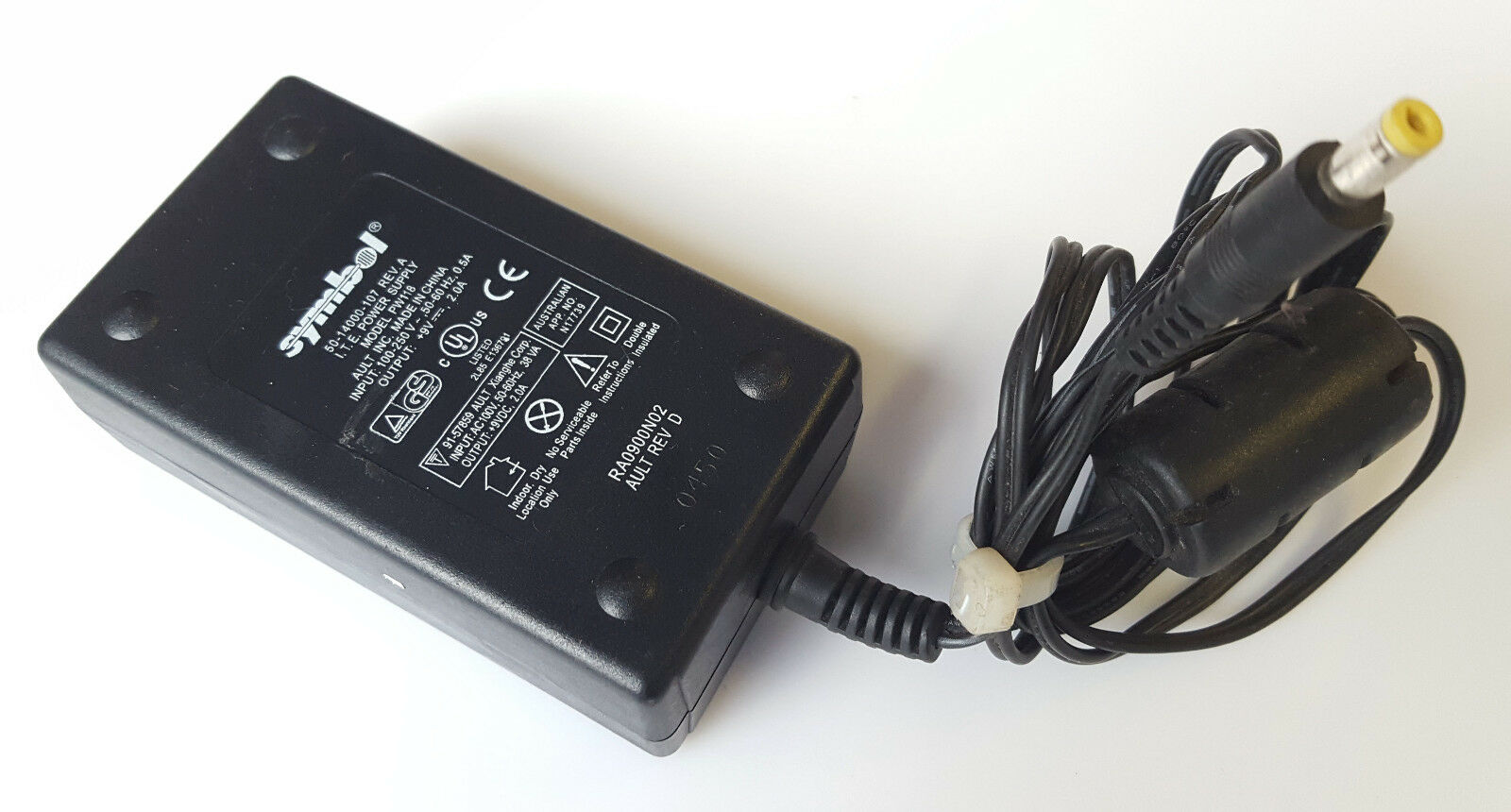 SYMBOL PW118 AC/DC POWER SUPPLY ADAPTER 50-14000-107 REV.A 9V 2.0A Country/Region of Manufacture: Australia Manufac SYMBOL PW118 AC/DC POWER SUPPLY ADAPTER 50-14000-107 REV.A 9V 2.0A Country/Region of Manufacture: Australia Manufac
