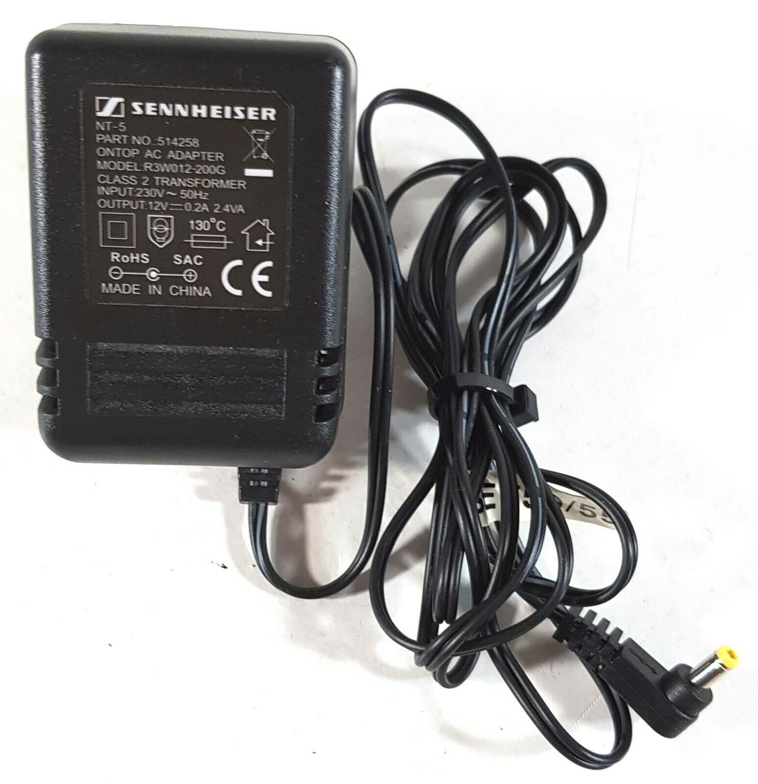 Sennheiser R3W012-200G AC Strom Adapter 12V 0.2A Original 514258 Versorgung B347 Ausgangsstrom: 0,2 A Herstellernumme Sennheiser R3W012-200G AC Strom Adapter 12V 0.2A Original 514258 Versorgung B347 Ausgangsstrom: 0,2 A Herstellernumme
