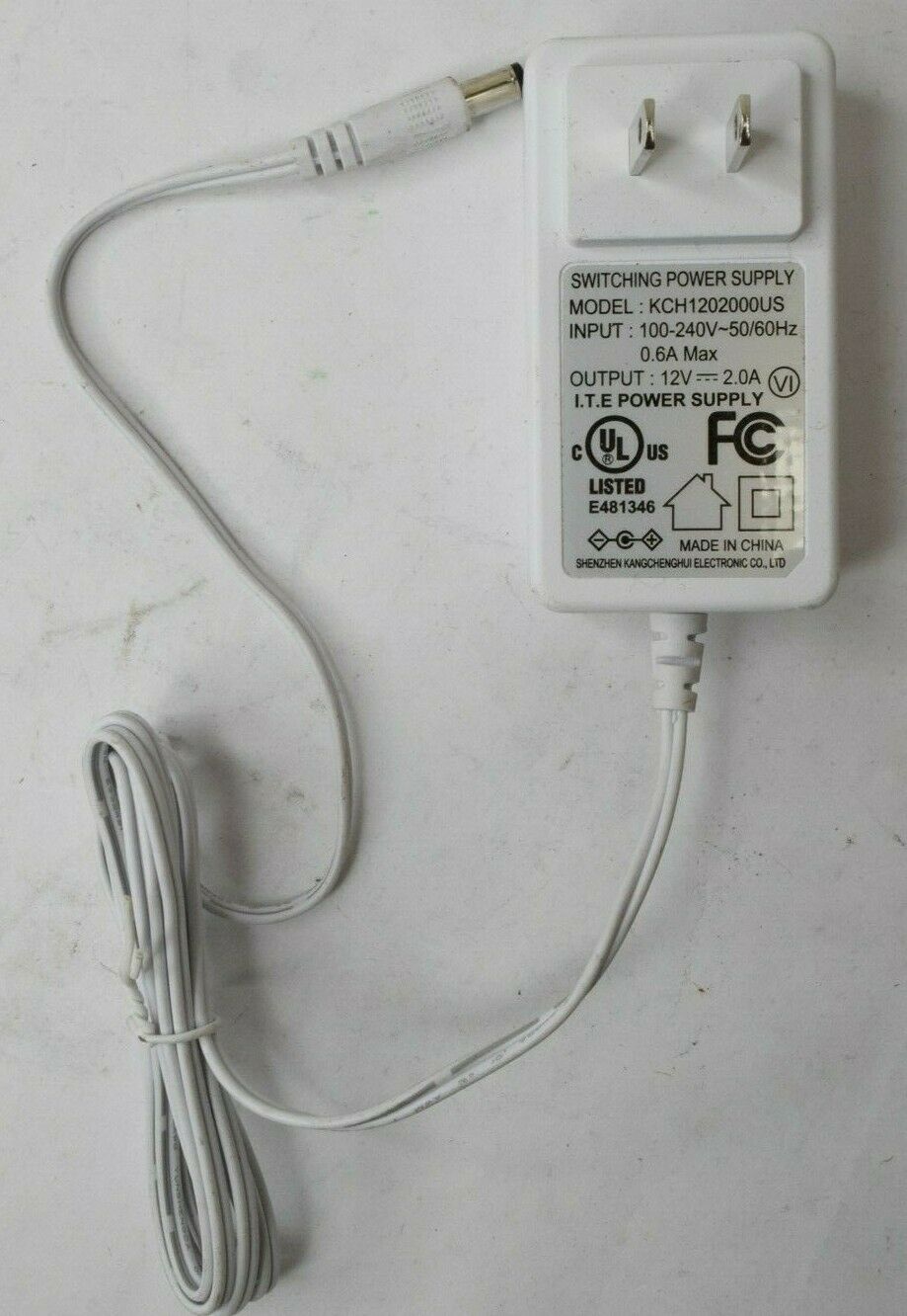 Shenzhen Kangchengui KCH1202000US 12V 2A Switching Power Supply Adapter Type: Adapter Features: Powered MPN: KCH12 Shenzhen Kangchengui KCH1202000US 12V 2A Switching Power Supply Adapter Type: Adapter Features: Powered MPN: KCH12