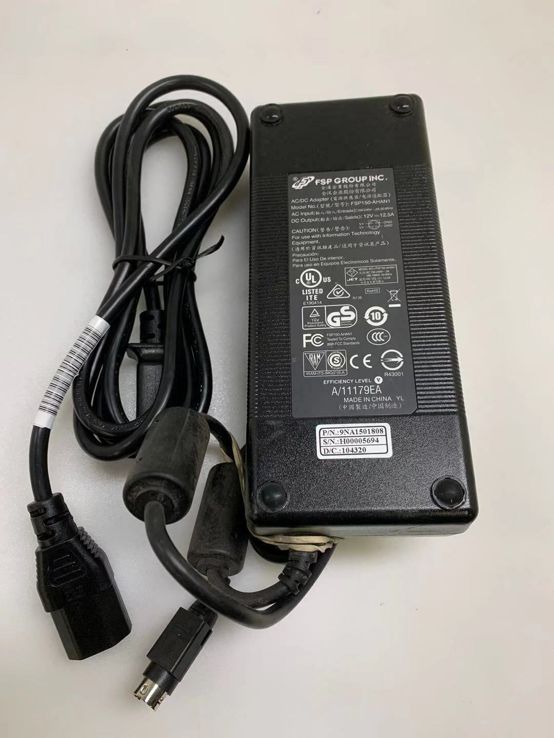 Original FSP Power Supply AC/DC Adapter FSP150-AHAN1 12V 12.5A 4-PIN Connection Split/Duplication: 1:1 Connector A: 4 Original FSP Power Supply AC/DC Adapter FSP150-AHAN1 12V 12.5A 4-PIN Connection Split/Duplication: 1:1 Connector A: 4