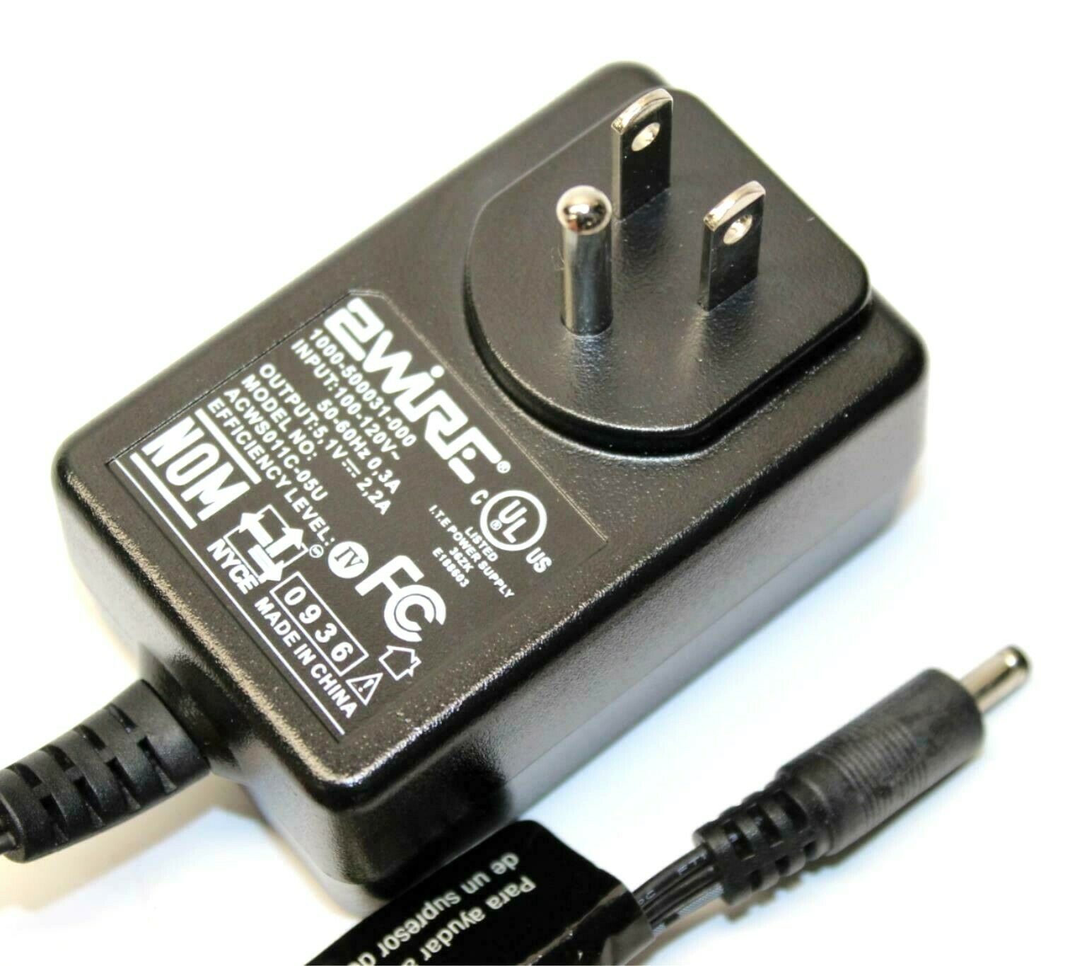 2Wire ACWS011C-05U Power Supply Output 5.1V 2.2A Transformer Adapter Charger Brand: 2Wire MPN: Does Not Apply Type: Tra 2Wire ACWS011C-05U Power Supply Output 5.1V 2.2A Transformer Adapter Charger Brand: 2Wire MPN: Does Not Apply Type: Tra