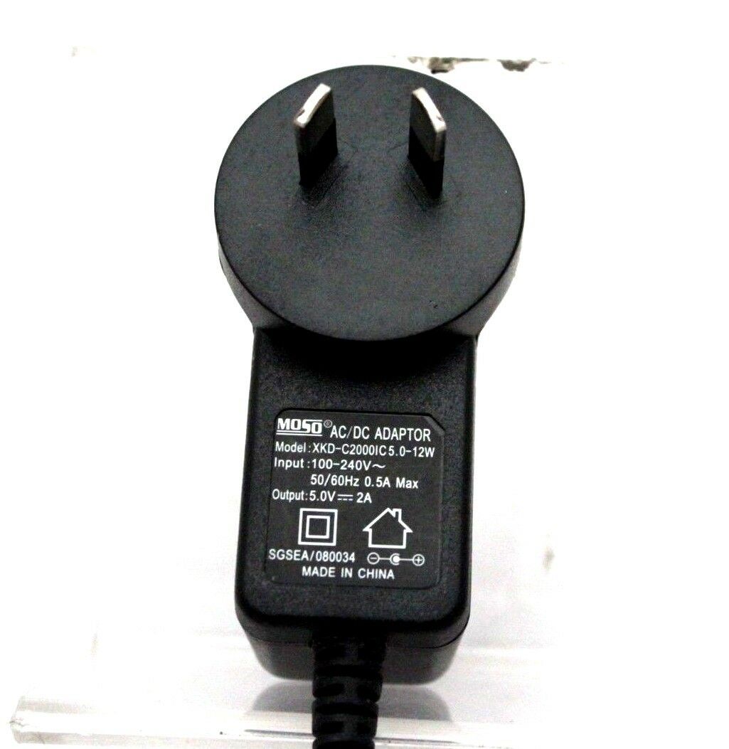 MOSO AC/DC Adapter Charger XKD-C2000IC 5.0V 2A Features: Wall Charger Brand: Moso Character Family: WALL-E Compatibl MOSO AC/DC Adapter Charger XKD-C2000IC 5.0V 2A Features: Wall Charger Brand: Moso Character Family: WALL-E Compatibl