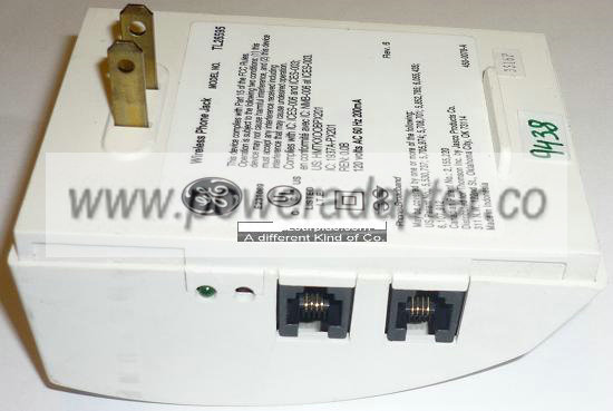 GE TL26595 INSTAJACK WIRELESS PHONE JACK SYSTEM 120VAC 60Hz 200m GE TL26595 INSTAJACK WIRELESS PHONE JACK SYSTEM 120VAC 60Hz 200m