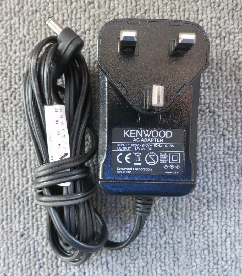 Kenwood W08-0993 UK Plug AC Power Adapter Charger 12 Watt 12 Volts 1 Amp Brand: Kenwood MPN: W08-0993 Type: AC Power A Kenwood W08-0993 UK Plug AC Power Adapter Charger 12 Watt 12 Volts 1 Amp Brand: Kenwood MPN: W08-0993 Type: AC Power A