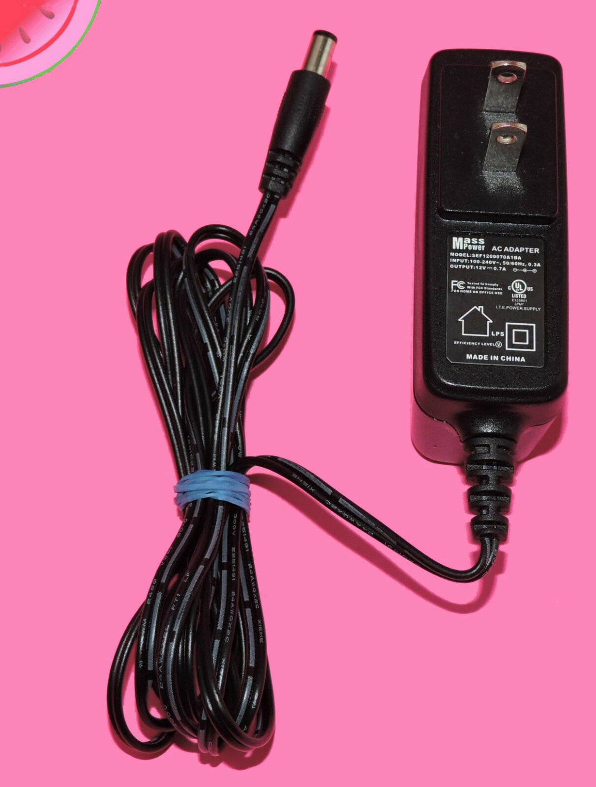 Power Supply Adapter MASS POWER ITE SEF1200070A1BA AC / DC 12V 0.7Amp Model: SEF1200070A1BA Output Voltage: 0.7Amp, Power Supply Adapter MASS POWER ITE SEF1200070A1BA AC / DC 12V 0.7Amp Model: SEF1200070A1BA Output Voltage: 0.7Amp,