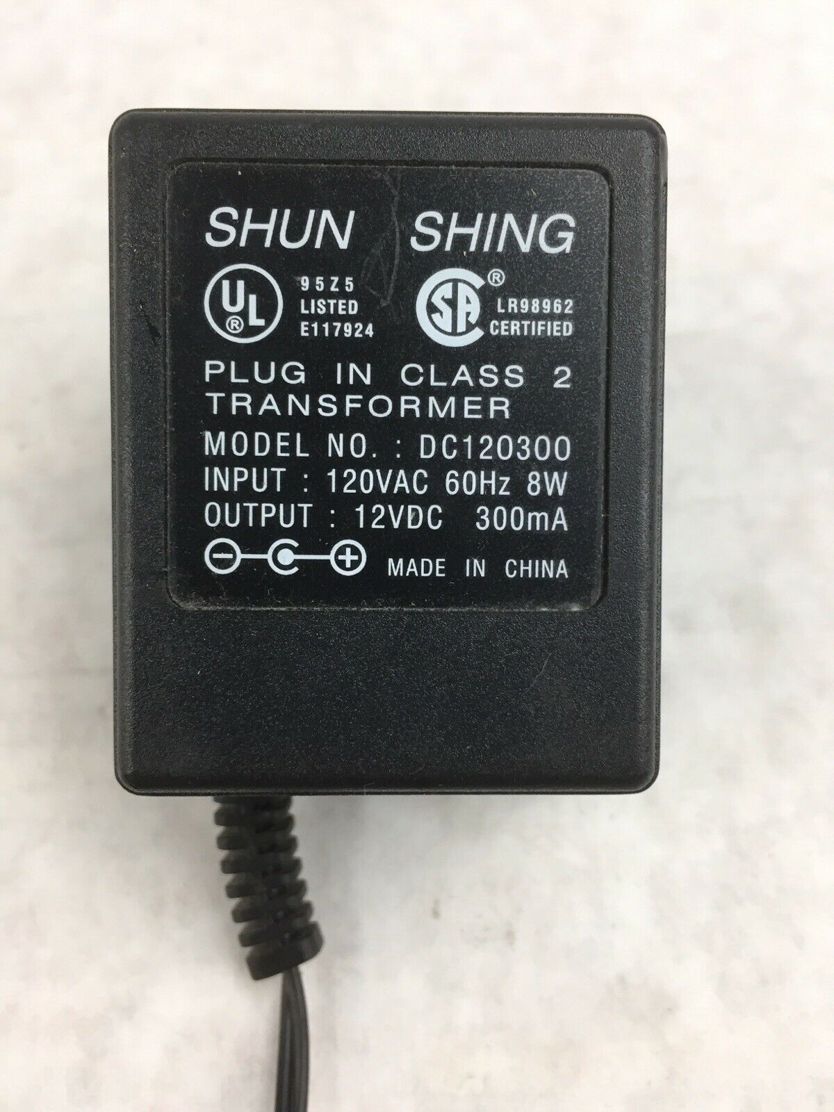 Shun Shing AC Adapter DC 138500C Type: AC/AC Adapter Brand: Shun Shing Shun Shing AC Adapter DC 138500C Type: AC/AC Adapter Brand: Shun Shing