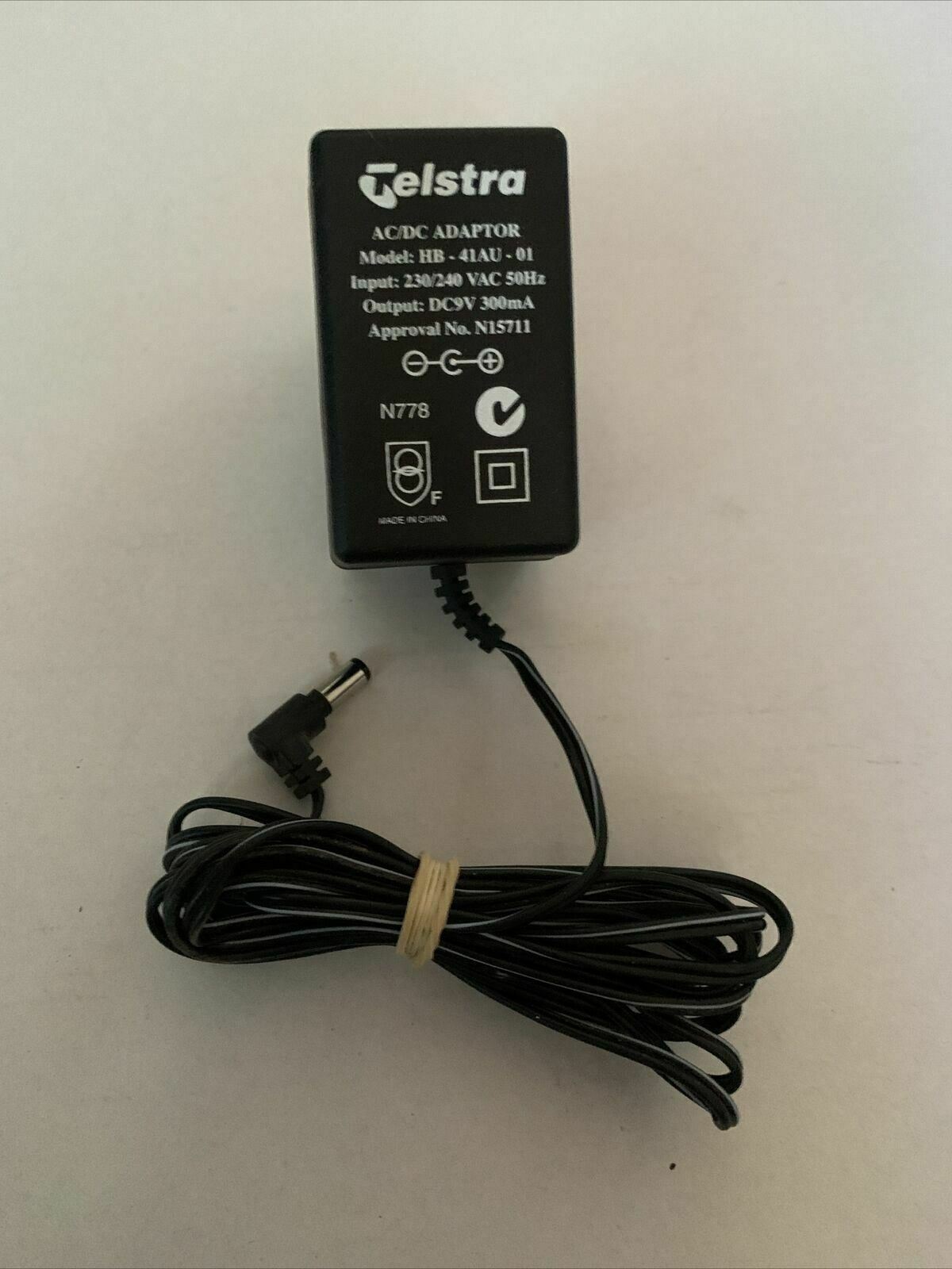 Genuine Telstra HB-41AU-01 AC Adaptor 9v 300mA Colour: Black Compatible Brand: For Telstra Type: AC/DC Adapter Fe Genuine Telstra HB-41AU-01 AC Adaptor 9v 300mA Colour: Black Compatible Brand: For Telstra Type: AC/DC Adapter Fe