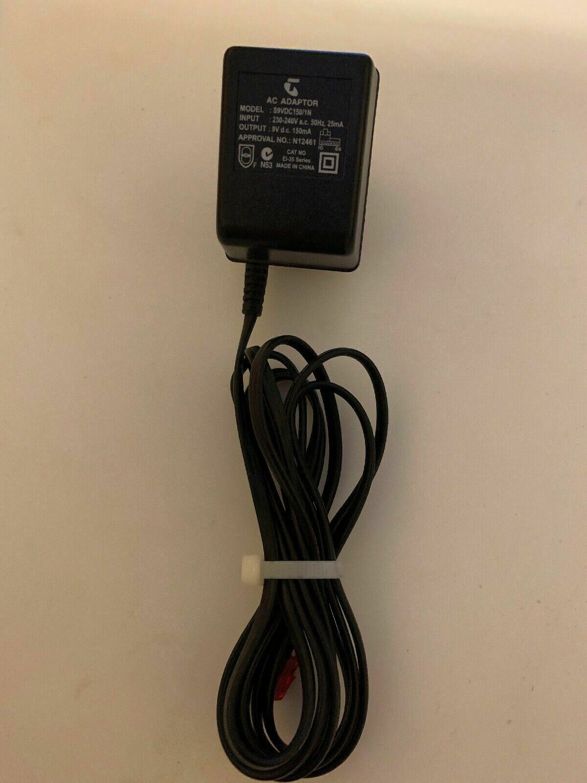 Genuine Telstra AC Adaptor S9VDC150/1N 9V 150mA Power Supply Compatible Brand: Telstra Type: AC/DC Adapter Compatib Genuine Telstra AC Adaptor S9VDC150/1N 9V 150mA Power Supply Compatible Brand: Telstra Type: AC/DC Adapter Compatib