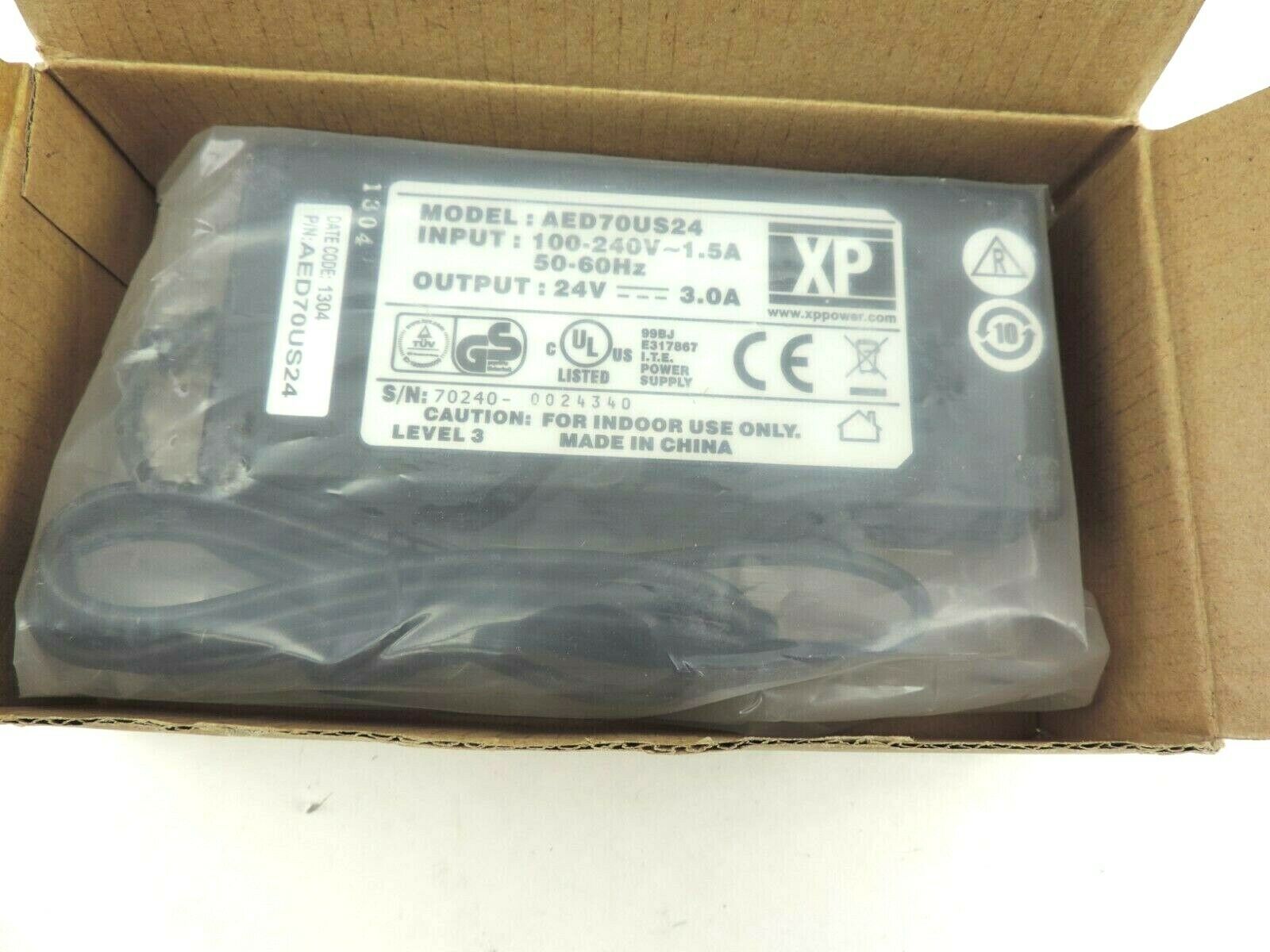 XP Power Adapter Charger AED70US24 Battery Power Supply 24V 3A Compatible Brand: Universal Compatible Product Line: U XP Power Adapter Charger AED70US24 Battery Power Supply 24V 3A Compatible Brand: Universal Compatible Product Line: U