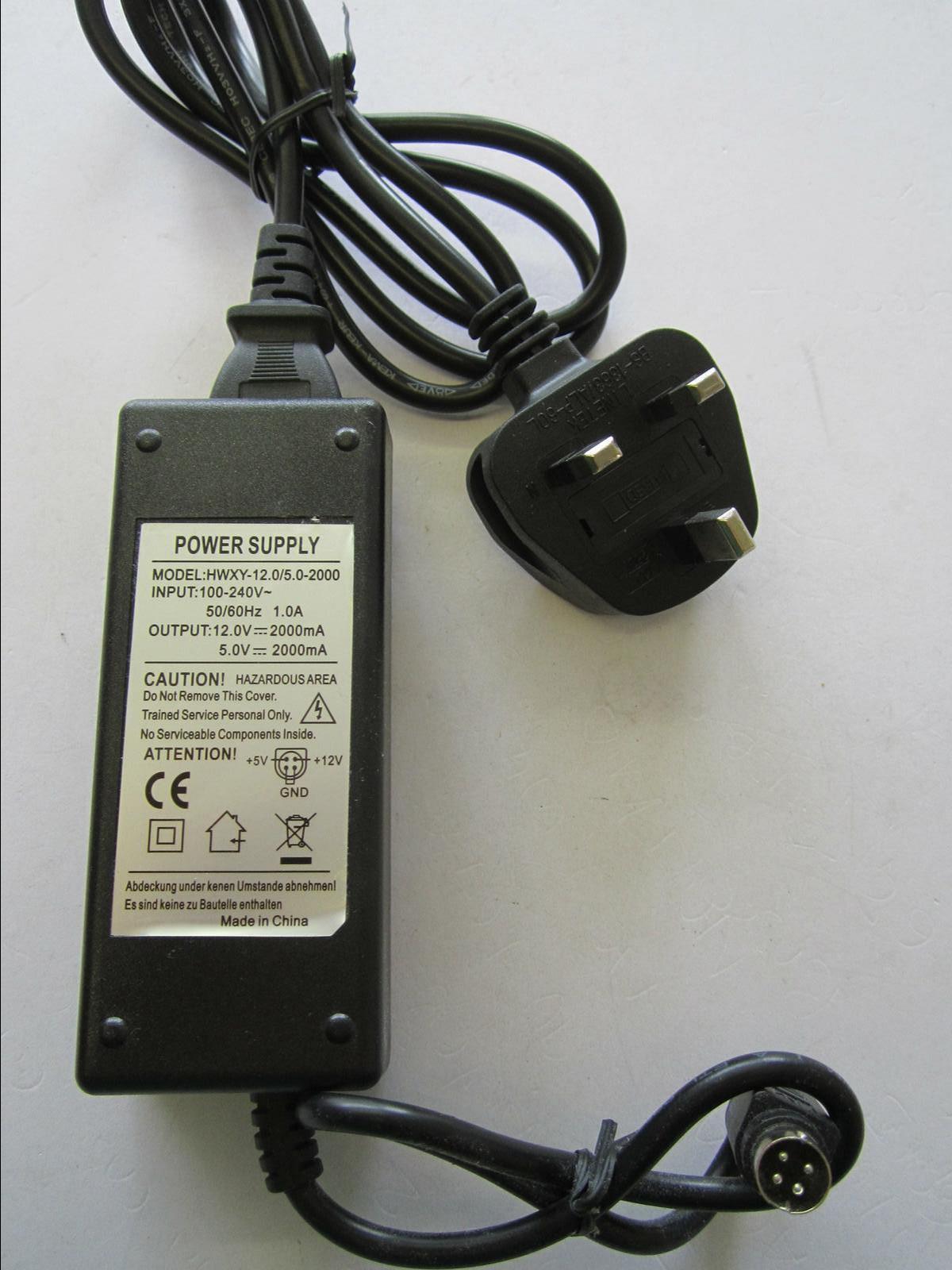 12.0V 12V 5.0V 5V 2000mA 2A 4 Pin DIN AC-DC Adaptor Power Supply + UK Plug Type2 Top Quality AC-DC Switching Adaptor Po 12.0V 12V 5.0V 5V 2000mA 2A 4 Pin DIN AC-DC Adaptor Power Supply + UK Plug Type2 Top Quality AC-DC Switching Adaptor Po