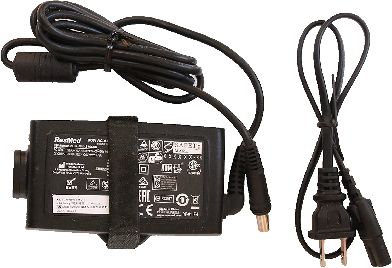 AC DC Adapter For Resmed S10 Series ResMed Airsense 10 Air sense S10 AirCurve 10 Series CPAP and BiPAP Machines,90W Resm AC DC Adapter For Resmed S10 Series ResMed Airsense 10 Air sense S10 AirCurve 10 Series CPAP and BiPAP Machines,90W Resm