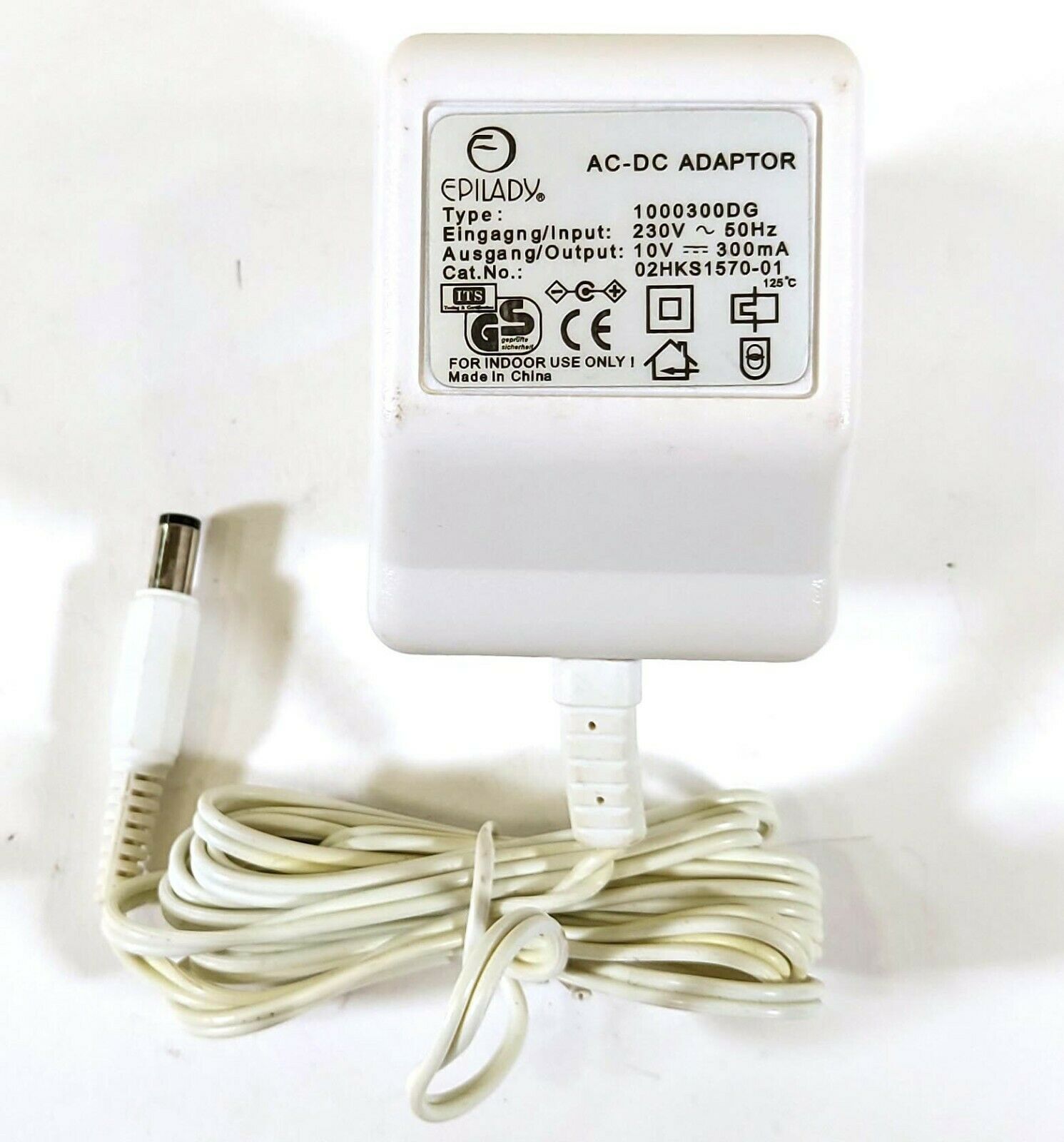 GS Epilady 1000300DG AC/DC Adapter 10V 300mA Original Charger Power Supply D274 Output Current: 300 mA Compatible Bran GS Epilady 1000300DG AC/DC Adapter 10V 300mA Original Charger Power Supply D274 Output Current: 300 mA Compatible Bran