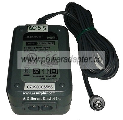 LINKSYS LS120V15ALE AC ADAPTER 12VDC 1.5A Used -(+) 2x5mm LINKSYS LS120V15ALE AC ADAPTER 12VDC 1.5A Used -(+) 2x5mm