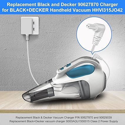 15V Charger for Black and Decker 90627870 Dustbuster Handheld Vacuum HHVI320JR02 HHVI315JO42 HLVA320JS10 S003AQU1500015 15V Charger for Black and Decker 90627870 Dustbuster Handheld Vacuum HHVI320JR02 HHVI315JO42 HLVA320JS10 S003AQU1500015