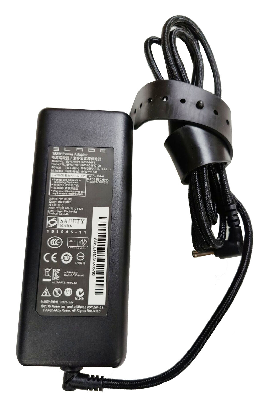 19.8V 8.33A 165W RC30-01650100 AC Power Adapter Charger For RAZER BLADE PRO 17 Compatible Brand For Razer Max. Output 19.8V 8.33A 165W RC30-01650100 AC Power Adapter Charger For RAZER BLADE PRO 17 Compatible Brand For Razer Max. Output