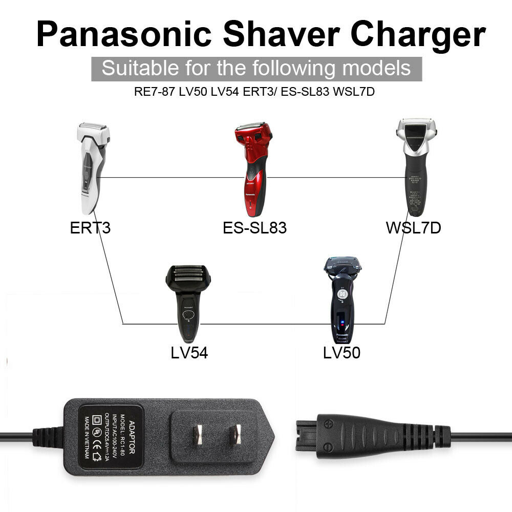 4.8V Power Charger for Panasonic RE7 Series Electric Shaver RE7-27 RE7-40 RE7-51 4.8V replacement shaver charger power 4.8V Power Charger for Panasonic RE7 Series Electric Shaver RE7-27 RE7-40 RE7-51 4.8V replacement shaver charger power