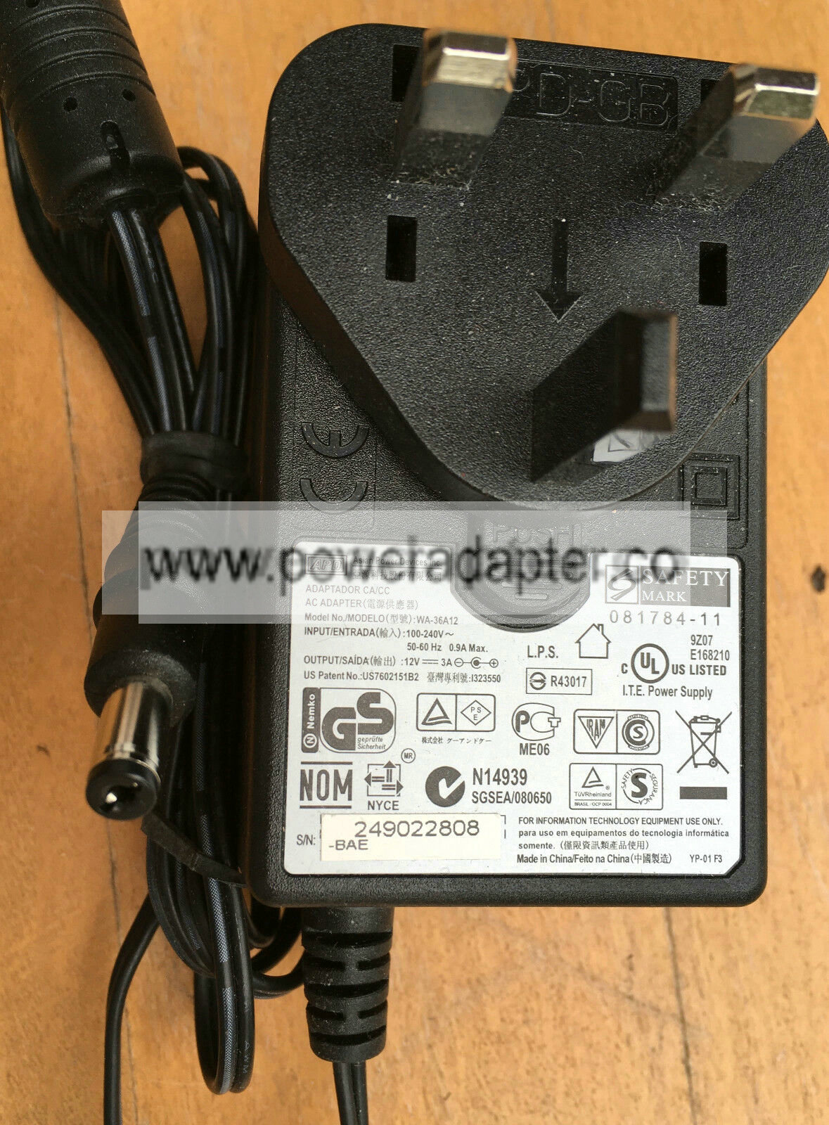 Genuine UK 12V DC 3A APD WA-36A12R I.T.E Power Supply AC-DC Adaptor for Bush receiver APD WA-36A12 12v DC 3A AC/DC UK Genuine UK 12V DC 3A APD WA-36A12R I.T.E Power Supply AC-DC Adaptor for Bush receiver APD WA-36A12 12v DC 3A AC/DC UK