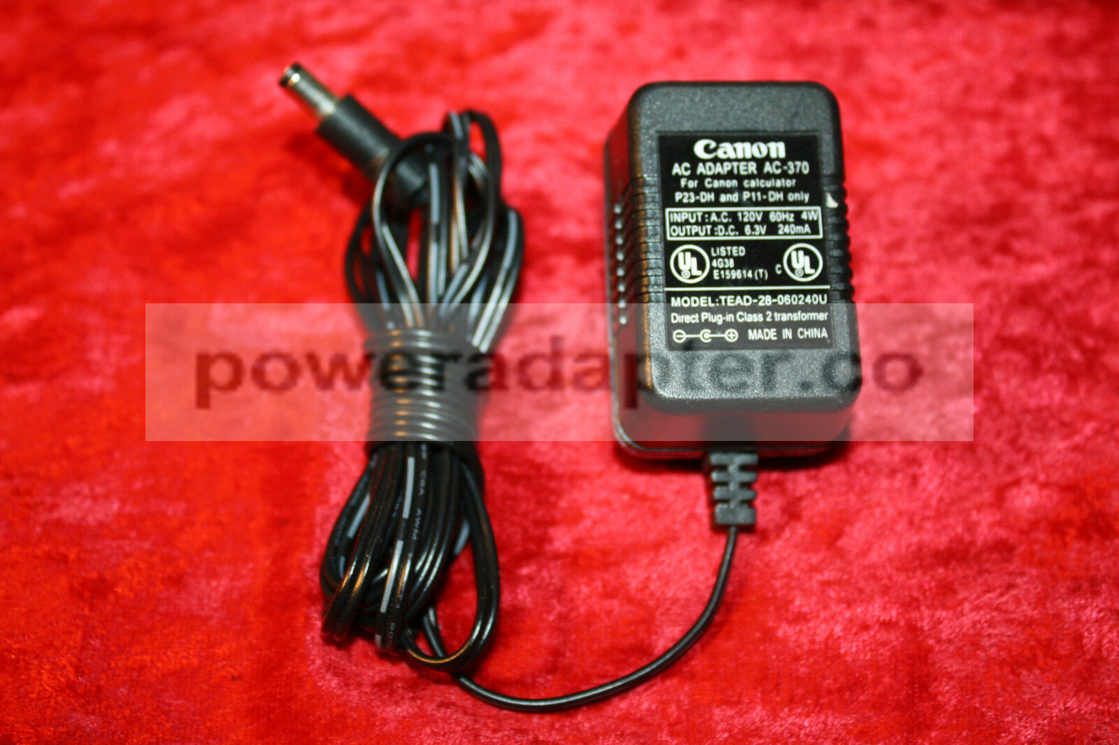 Canon AC-370 AC Adapter TEAD-28-060240U Condition: new Brand: Canon Type: AC Adapter Model: TEAD-28-060240U MPN: A Canon AC-370 AC Adapter TEAD-28-060240U Condition: new Brand: Canon Type: AC Adapter Model: TEAD-28-060240U MPN: A