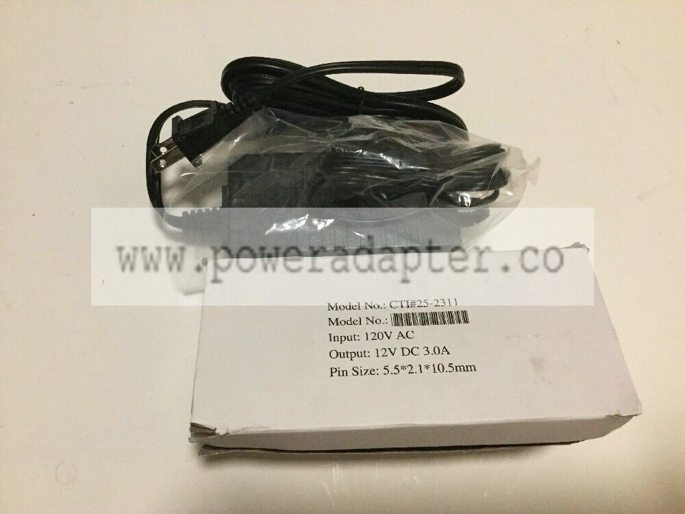 EPS-3 AC Power Supply Adapter Input: 100-120V Output: 12V 3A MPN: 25-2100L6 Brand: CTI UPC: Does not apply Brand n EPS-3 AC Power Supply Adapter Input: 100-120V Output: 12V 3A MPN: 25-2100L6 Brand: CTI UPC: Does not apply Brand n