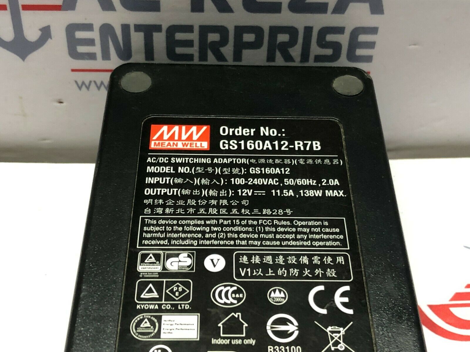 MEANWELL GS160A12 AC/DC SWITCHING ADAPTOR 12V DC Model: GS160A12-R7B Modified Item: No Custom Bundle: No Type: AC MEANWELL GS160A12 AC/DC SWITCHING ADAPTOR 12V DC Model: GS160A12-R7B Modified Item: No Custom Bundle: No Type: AC