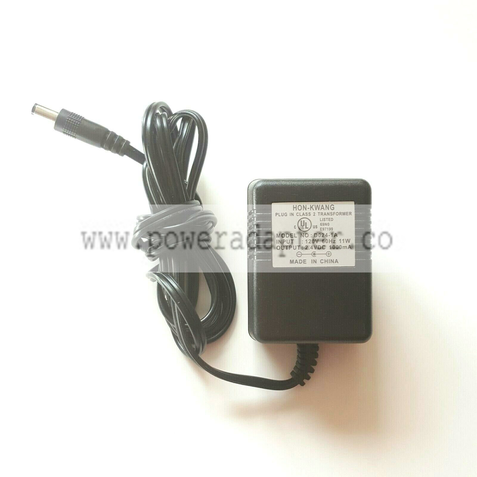 HON-KWANG D024-1A 2.4VDC 1A Power Adapter, Class 2 Transformer, 120V 60Hz HON-KWANG D024-1A 2.4VDC 1A Power Adapter, C HON-KWANG D024-1A 2.4VDC 1A Power Adapter, Class 2 Transformer, 120V 60Hz HON-KWANG D024-1A 2.4VDC 1A Power Adapter, C