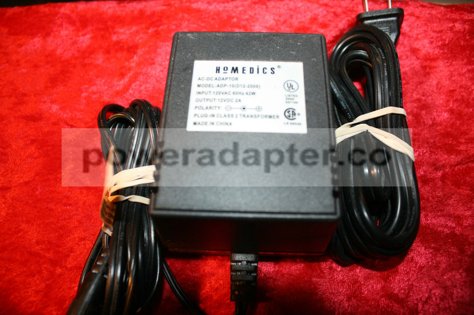 HoMEDICS ADP-10 (D12-2000) AC-DC Adaptor - IN: 120VAC, Out: 12VDC, 2A Condition: Used: An item that has been used pr HoMEDICS ADP-10 (D12-2000) AC-DC Adaptor - IN: 120VAC, Out: 12VDC, 2A Condition: Used: An item that has been used pr