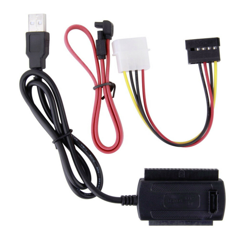 IDE SATA HDD to USB 2.0 Hard Drive Adapter Converter Cable Kit for 2.5" 3.5" HD Features: Flat Cable, Right Angle Adap IDE SATA HDD to USB 2.0 Hard Drive Adapter Converter Cable Kit for 2.5" 3.5" HD Features: Flat Cable, Right Angle Adap