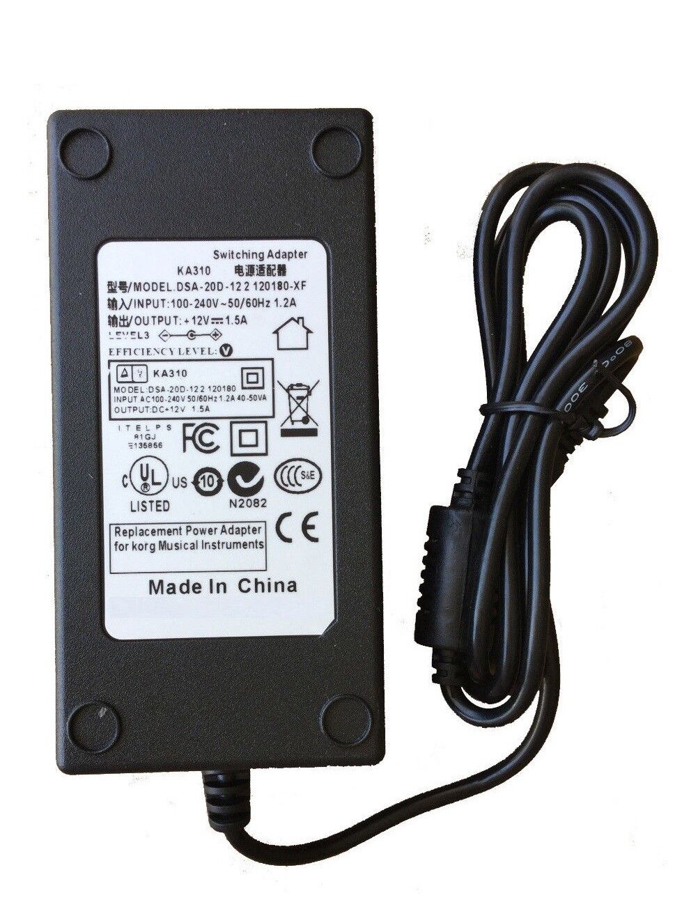 AC Adapter - Power Supply for KORG X50 61-Key Music Synthesizer Keyboard Country/Region of Manufacture China Compatible AC Adapter - Power Supply for KORG X50 61-Key Music Synthesizer Keyboard Country/Region of Manufacture China Compatible