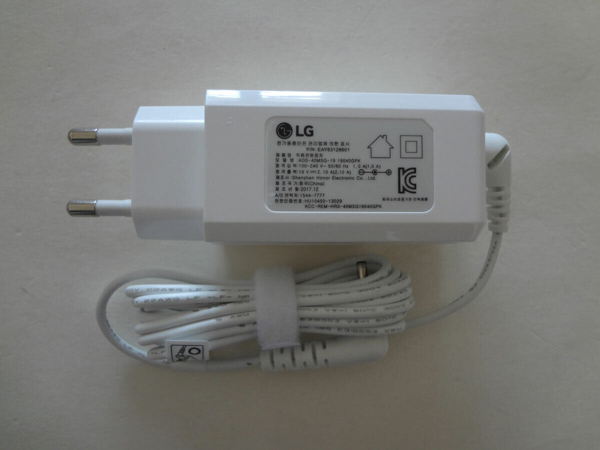 Original EU LG 19V 2.1A 40W for LG Gram 14Z950-GT70K ADS-40MSG-19 NEW AC Adapter Compatible Brand: For LG Compatible P Original EU LG 19V 2.1A 40W for LG Gram 14Z950-GT70K ADS-40MSG-19 NEW AC Adapter Compatible Brand: For LG Compatible P