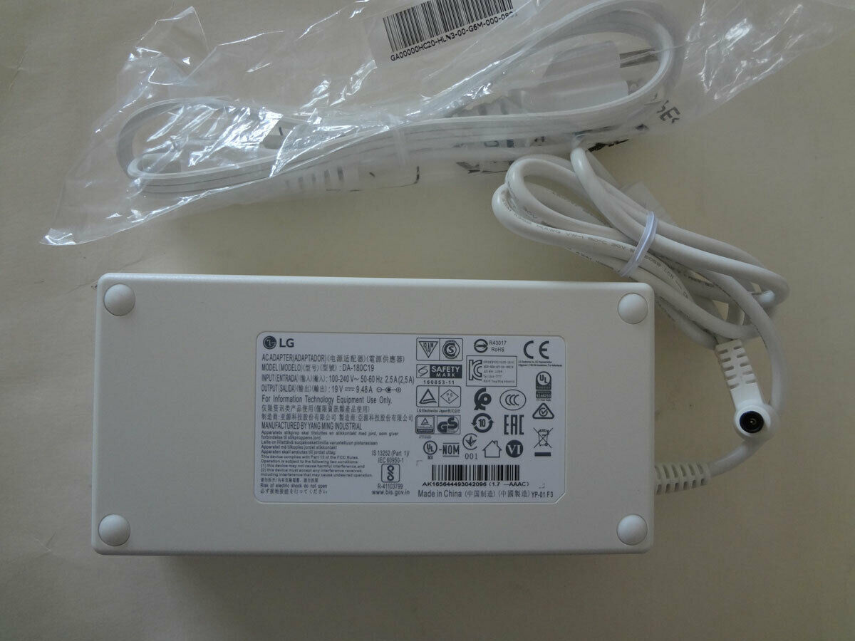 NEW Original LG 19V 9.48A 180W 34UC99-W LED Monitor 32UD99-W 38UC99-W DA-180C19 Compatible Brand: For LG Compatible NEW Original LG 19V 9.48A 180W 34UC99-W LED Monitor 32UD99-W 38UC99-W DA-180C19 Compatible Brand: For LG Compatible